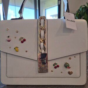 ALDO NEW Women's Top Handle Bag Medium WHITE
